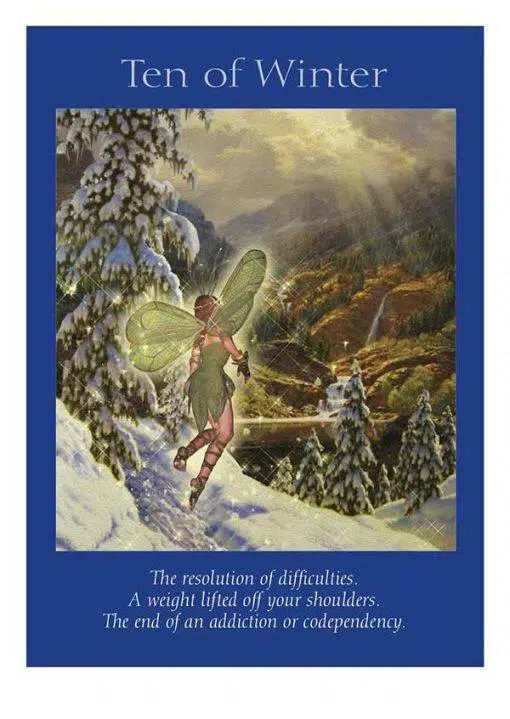 Fairy Tarot Cards Cartas Ten Of Winter