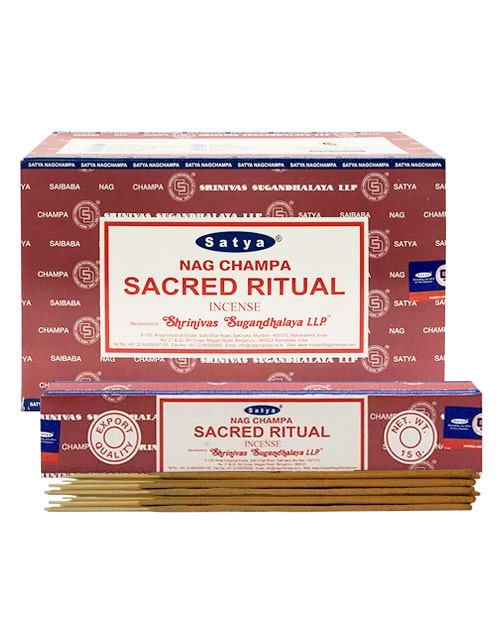 Satya Incenso Nag Champa Oodh: 3 Confezioni Da 15g, Bastoncini Naturali Fatti A Mano Per Meditazione E Relax
