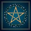 Toalha Pentagrama com Flores Azul